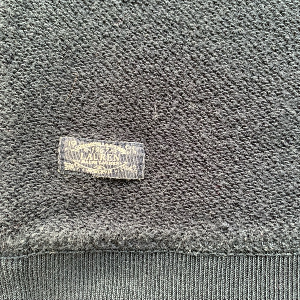 Lauren Ralph Lauren Pullover Knit Cotton Size 1X sweater navy blue women's 3/4 - Picture 6 of 8